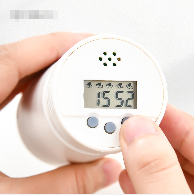 5 in1 Fashion Timer Pill box Cutter Crusher Alarm pills Tablets Medicine Splitter Grinder dispenser electronic factory OEM