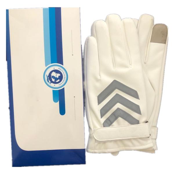 Fleece Waterproof Leather Gloves 100% Wool Winter Protection