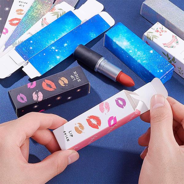 Perfume de corte a presión cosmético brillo labial lápiz labial caja de embalaje de papel personalizado