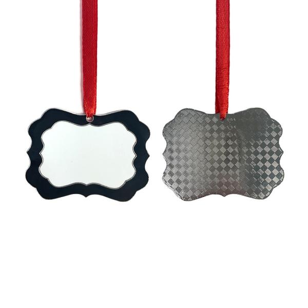 Custom Sublimation Blank Christmas Ornament Polygon Hanging Christmas Tree Ornament Decorations Pendant
