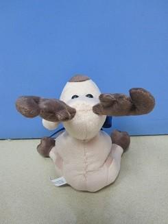 Big Christmas Plush Toys Moose / Reindeer Stuffed Animals With Ribbon