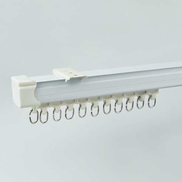 wholesale curtain rod price 6m length white aluminum metal curtain rods and rails from foshan factory