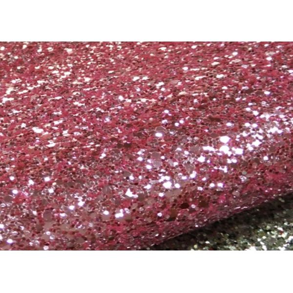 Pu Leather Vinyl Fabric Glitter Effect Wallpaper Grade 3 With 3D Chunky Glitter
