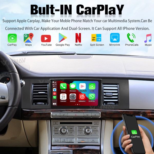 Держите первоначальный автомобиль действует блок андроида главный для ягуара XJ 2007-2014 с CarPlay