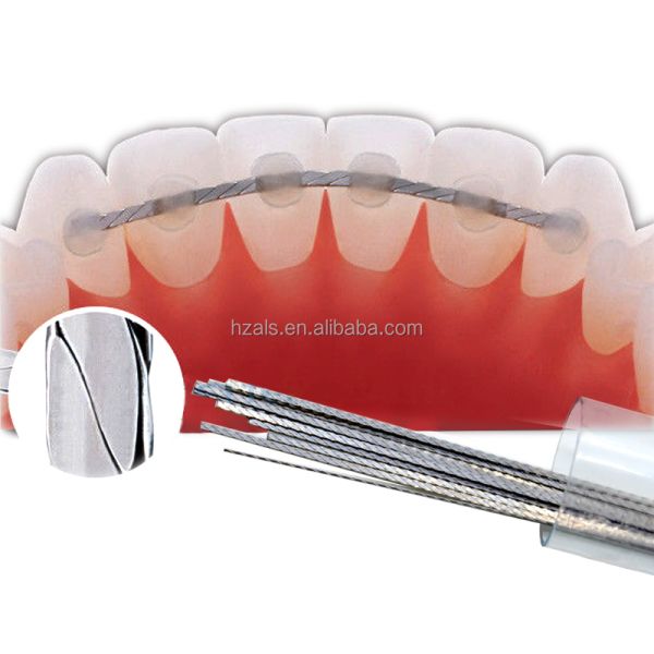 Muerto suave plano 4,6m bobina de ortodoncia fija de retención de alambre de retención de la lengua de alambre de 60