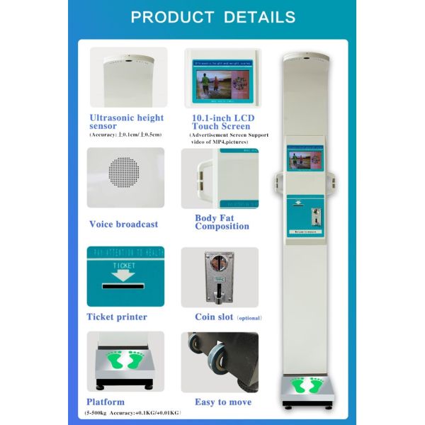 Машина анализатора состава тела баланса Элетроник, белый медицинский анализатор состава тела