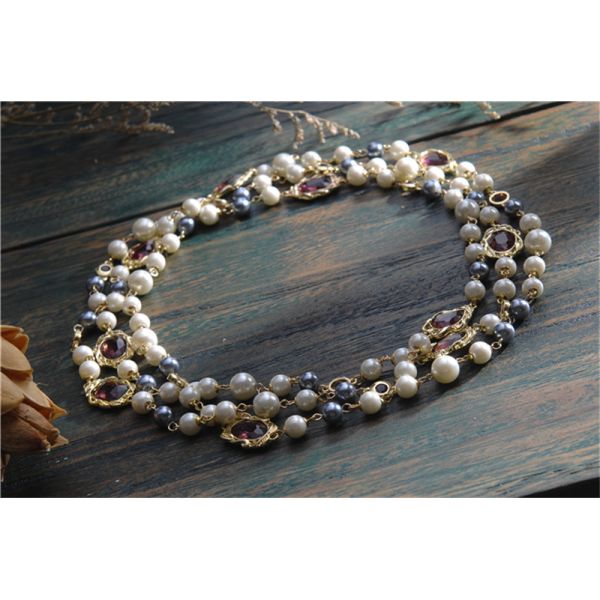 2025 Handmade Glass Turquoise Long Necklace Sweater Chain for Women