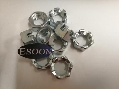 M16*1.5 DIN937 Hex Thin Castle Nuts,Zinc Plated Steel Surface,12mm Height,22mm diameter of the crown,M4-M100