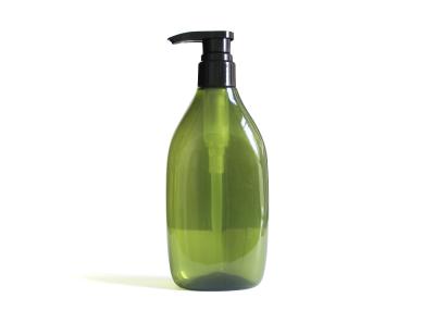 Tea Green Plastic Pump Bottles For Shampoo Products Silkscreen Surface