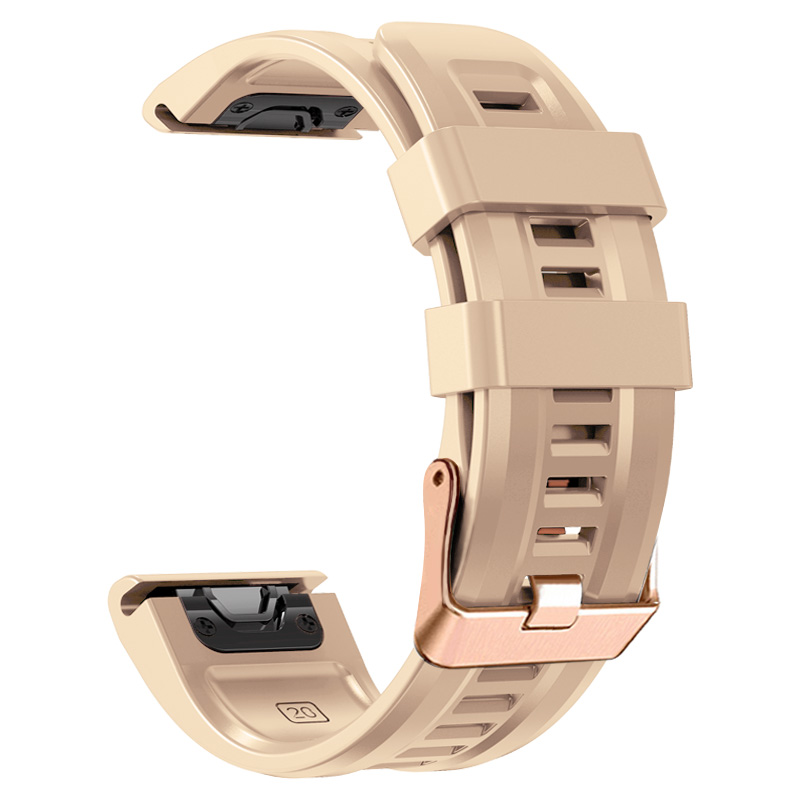 Replacement Popular Quick Fit for Men Luxury Silicone Watch Strap Rose Gold Buckle for Garmin Fenix 7S 20mm Silicone Watch Band
