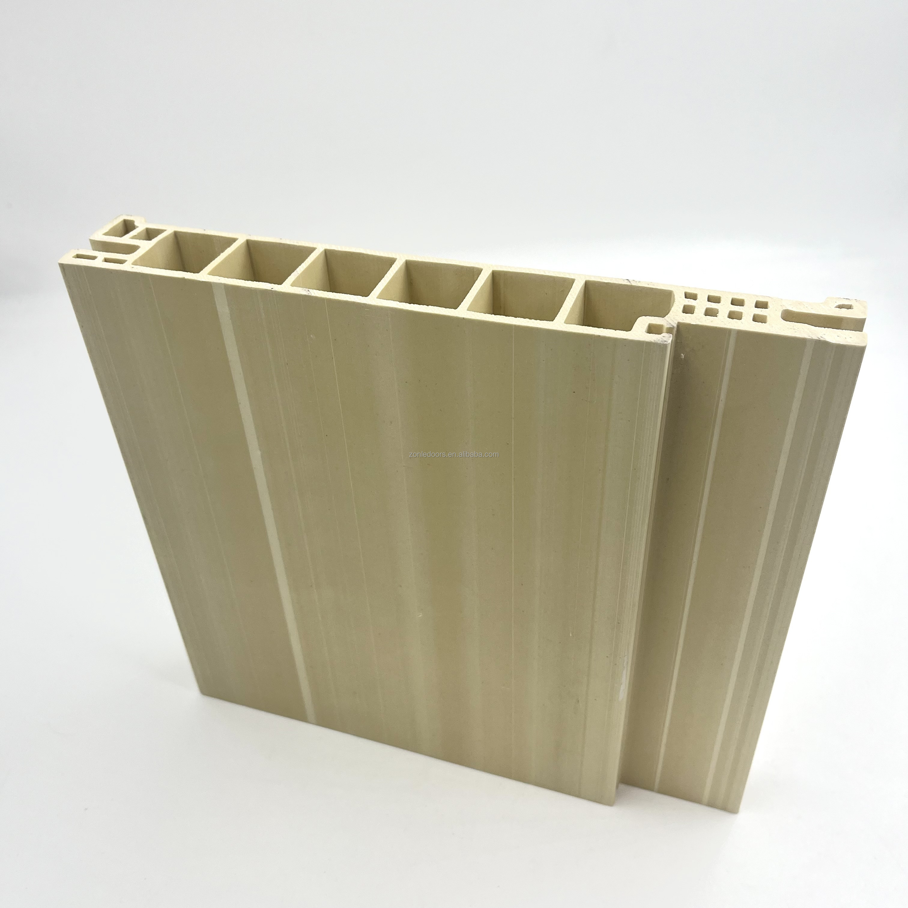 Pre-Finished Modern White Colour Frame WPC Invisible Interior Door Panel Sample Jamb Frame With Hidden Hinge Smart Lock