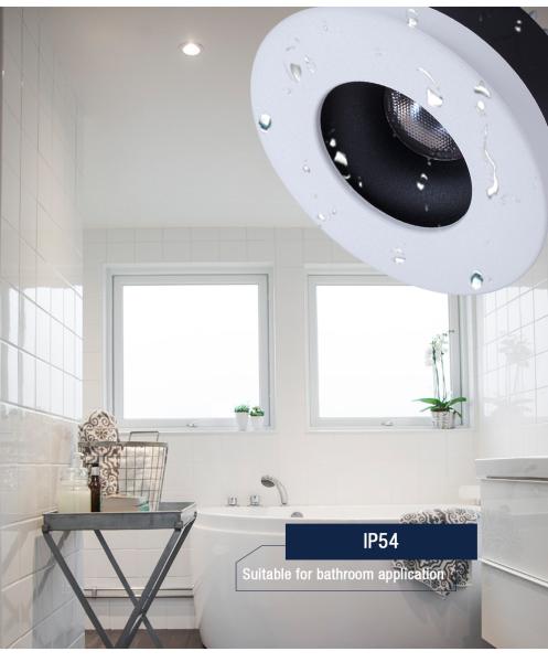 Warm Dimming LED Downlight Aluminium 12W IP54 COB 220-240V Indoor Waterproof LED Lamp