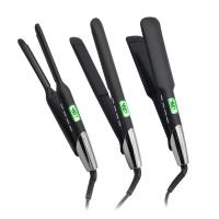 FCC negra MCH Heater Floating Plates Flat Iron para el pelo natural
