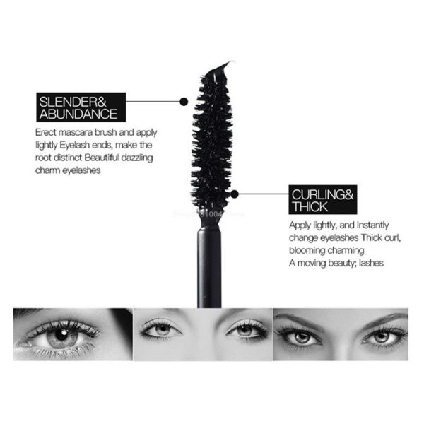 Full Size Eyelash Extension Mascara Makeup Silk Fiber Thick 4D Black Waterproof Lengthening