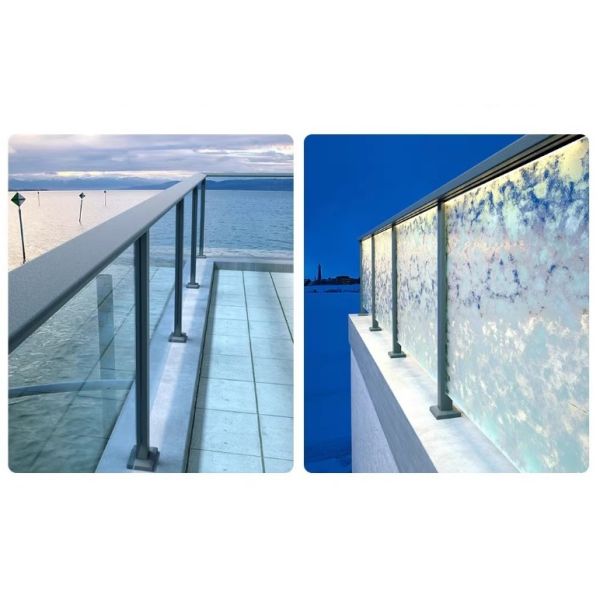 Escalier balustrade de verre S.S 304 316 Pointe en aluminium Balcon Barrière de verre Balustres de colonne pilier