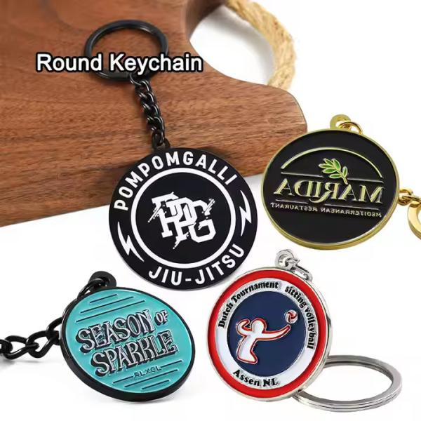 キーチェン 中国 サプライヤー 卸売 オーダーメイド 形 記念品 オーダーメイド エナメル 丸形 メタル キーチェン