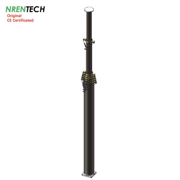 15m mobile telescopic mast-aluminum materials-pneumatic mast-300kg payloads- lockable mast