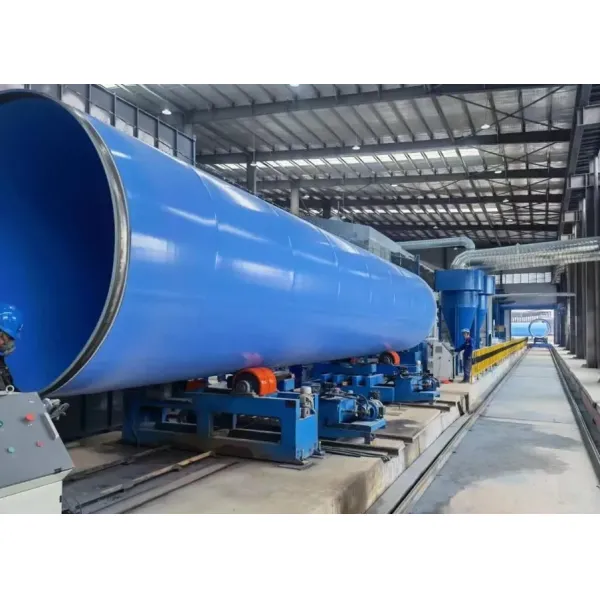 3LPE Coating Pipe Production Line with PLC Control System SA2.5 Clean Level for Internal & External Coating