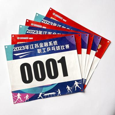 Customized Race Identifier Tyvek Bib Number With High Tear Resistance