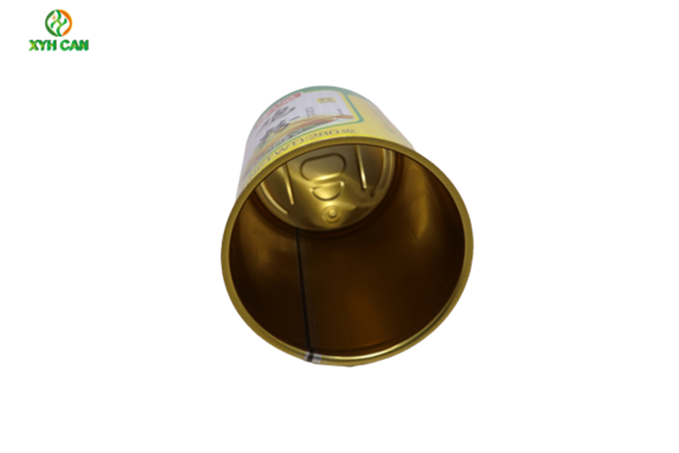 Food Grade Round Metal Tin Can Plastic Lid 800g For Chicken Powder