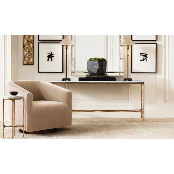 Bedroom Functional Console Table Furniture With Stainless Steel And Glass Top