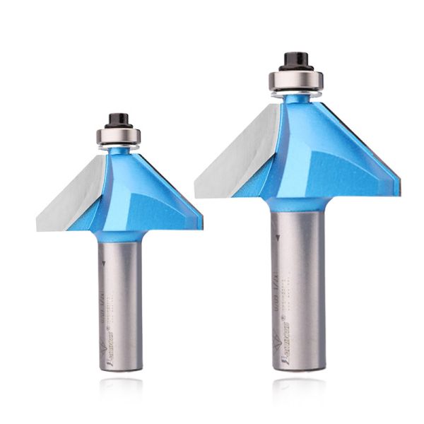 パーソナライズ可能なランボス 45 度 軸承付き チェンファービット フリースカット機 木工ルータービット