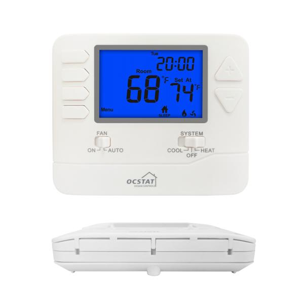 24V Wired Programmable Fireproof ABS HVAC Thermostat