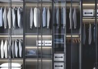 caminhada do vestuário de 3M Sliding Glass Door na placa de Grey Temepered Glass With Particle do armário