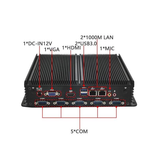 Quad Core Gemini Lake Refresh Industrial Mini PC with Dual Intel LAN for High-Speed Industrial Automation