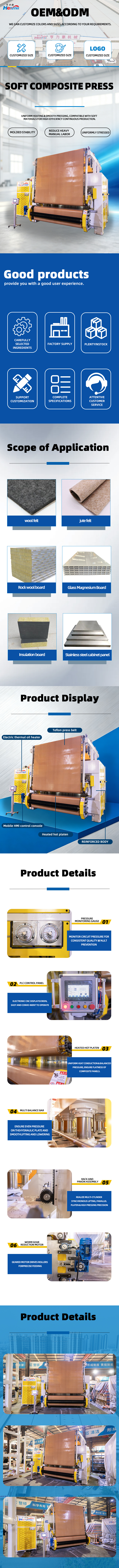 Hydraulic Hot Press Machine with 400 Ton Maximum Pressure and 250°C Heating System for Wool Felt Composite Lamination