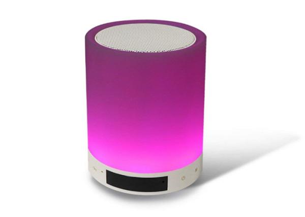LED Color Changing Bluetooth Speaker Alarm Clock USB Port + FM Radio + Touch Sensor