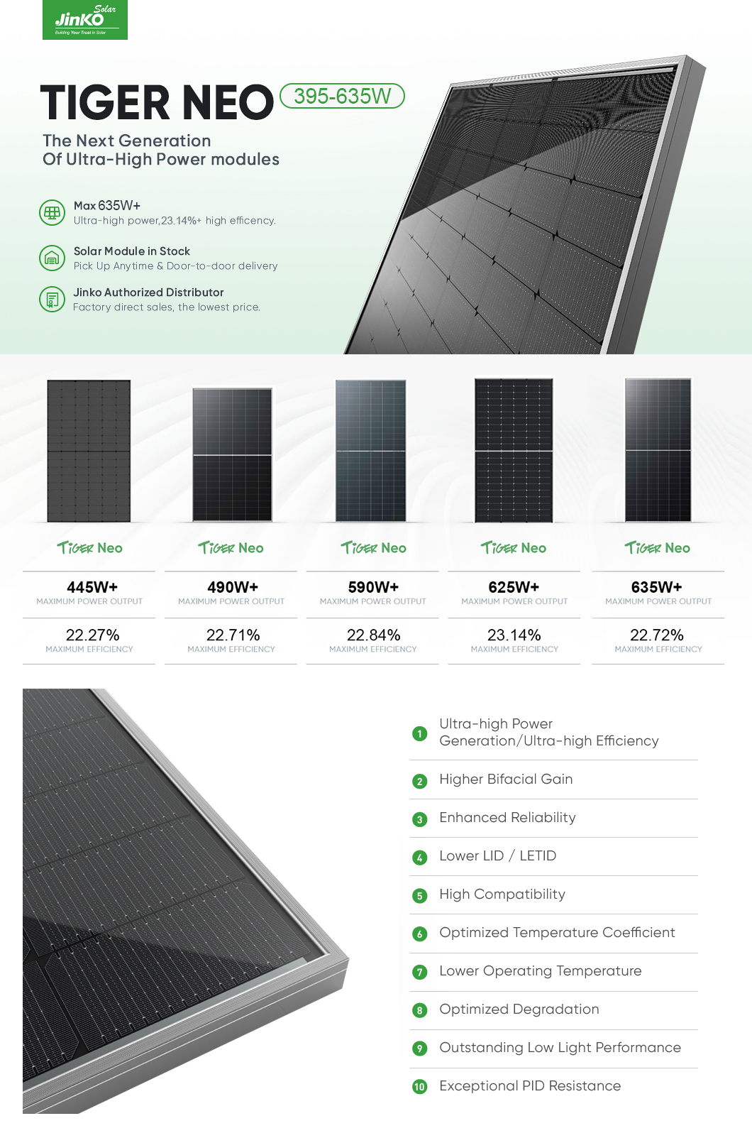 545 Вт 550 Вт 575 Вт 585 Вт 600 Вт Tiger Pro Neo N-type солнечные панели для солнечных систем