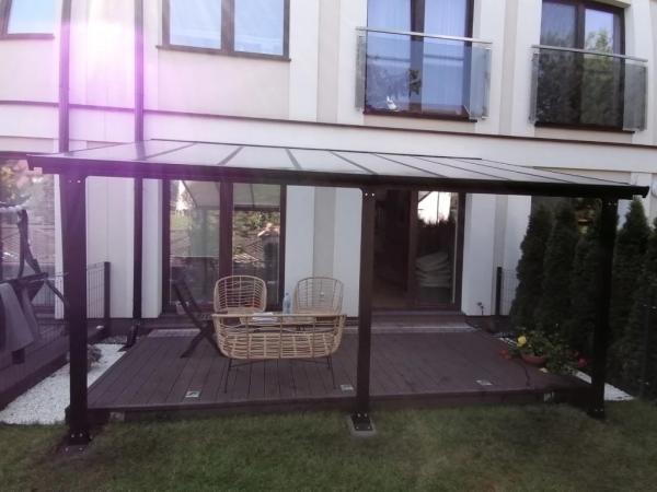 18m2 Sun Shelter Garden Wall Mounted DIY Patio Cover Aluminum Sunshade Outdoor Gazebo Patio Cover Canopy Awnings Black