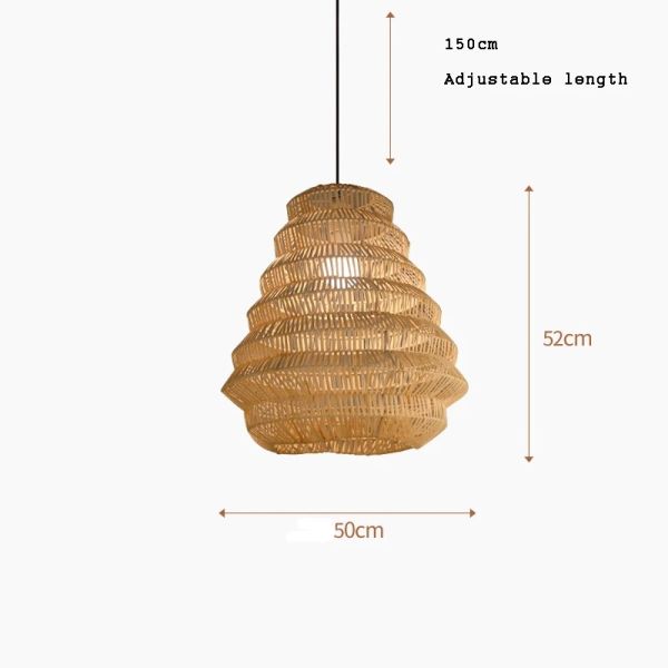 Kitchen LED Hanging Lamp bar Designer lamp Creative birdcage light Bamboo Weaving pendant lamp(WH-WP-125)