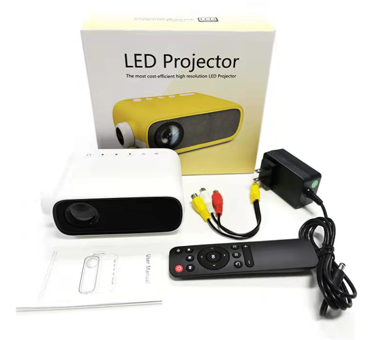 800 Lumen LCD LED HD 4K видеопроектор Ручной фокус для домашнего кинотеатра