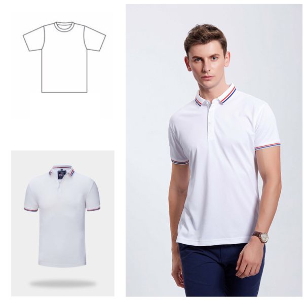 Lightweight Polo Work Shirts Jersey Polo Shirts Sublimation Imprint Attractive