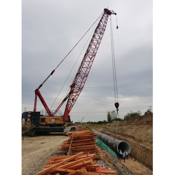 SCC1500A-6 150 Ton Crawler Crane With Hydraulic Cylinder And Weichai Engine