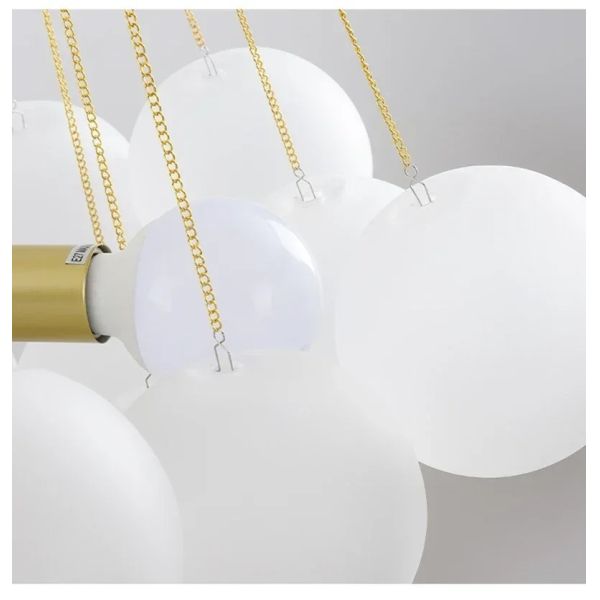 Glasses Bubble Chandeliers Nordic Frosted Glass Gold Black Pendant Light （WH-AP-669）