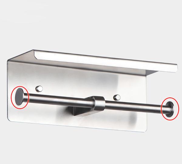 Double Roll Stainless Steel Toilet Paper Dispenser With Brushed Nickel Matte Black Color