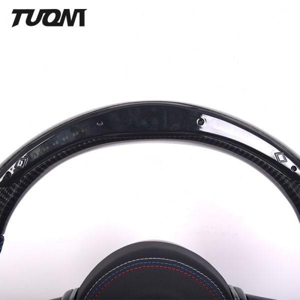 LED Bmw Carbon Fiber Steering Wheel M2 M3 M4 M5 M6 F10 F30 F32 F82 Flat Bottom