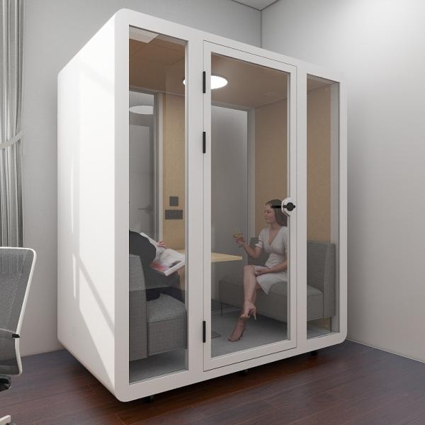 Disassembled / Reassembled 2 Person Pod Modular Office Acoustic Booth