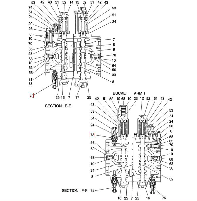 Клапан сброса YN22V00002F1 клапана сброса экскаватора клапана сброса SK200-6 Кавасаки вторичный