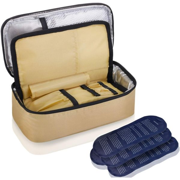 Insulin Cooler Travel Bag with Insulation Liner Keep Your Medication Cold and Organized