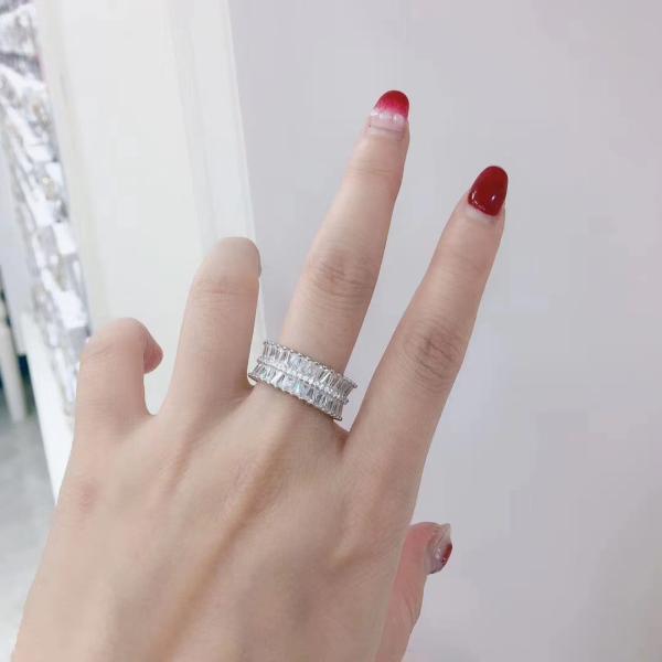 Wedding Moissanite Diamond Ring 925 Sterling Silver Cubic Zirconia Band Ring