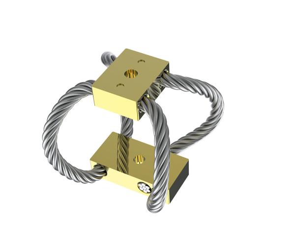 Isolateur de vibration de câble métallique de papillon pour le stabilisateur de cardan d'UAV