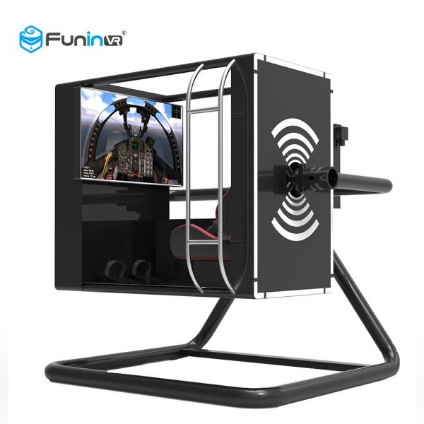 Black Virtual Reality Flight Simulator Cockpit Outdoor Amusement Park Equipment