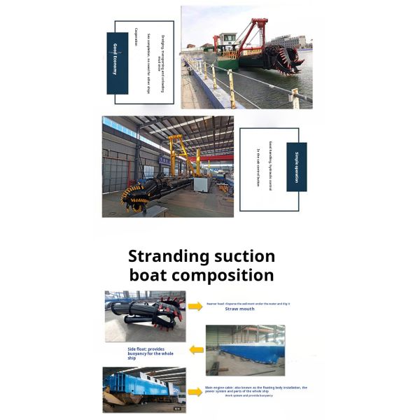 12 м речной очистной дренажный корабль песчаная дренажная машина