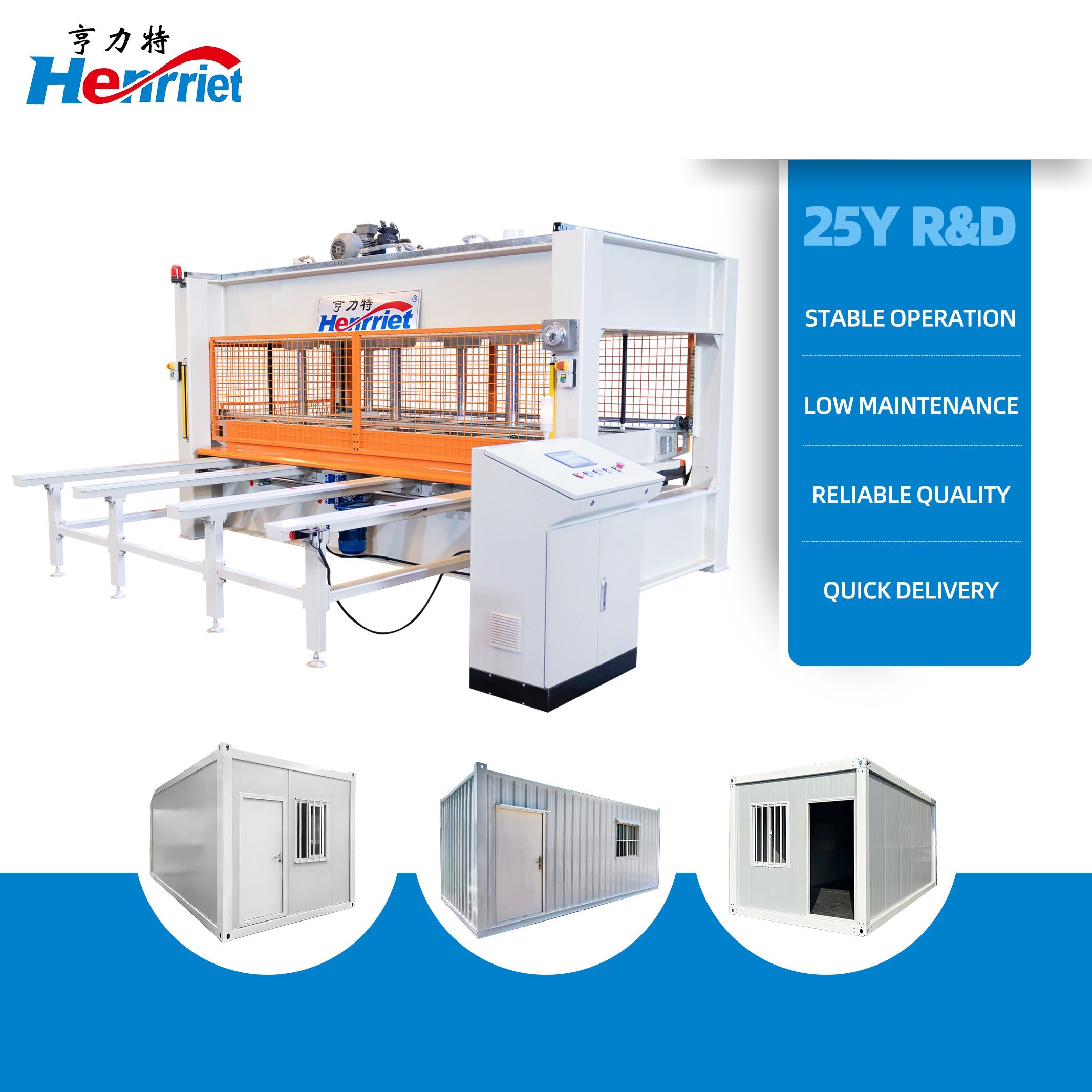 Henrriet 100 Ton Hydraulic Push Table Cold Press Machine with 3000×1500mm Press Plate and 21MPA System Pressure for Industrial Panel Lamination