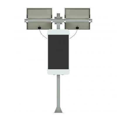 Outdoor Solar Light Pole LED Display with 2-5 Years Warranty 100000 Hours Life Span and Energy Saving