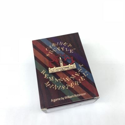 120 cartes 350gsm ont enduit les cartes de papier de jeu du livre de règle